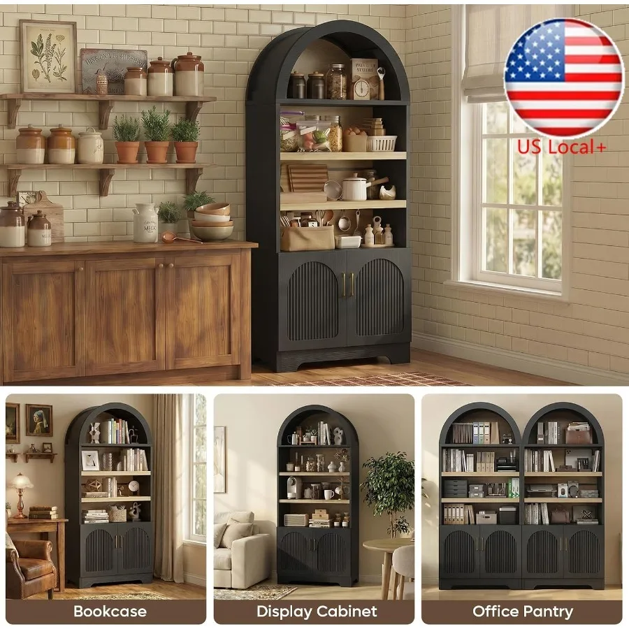Storage & Organization - 71 Tall Arched Kitchen Pantry for