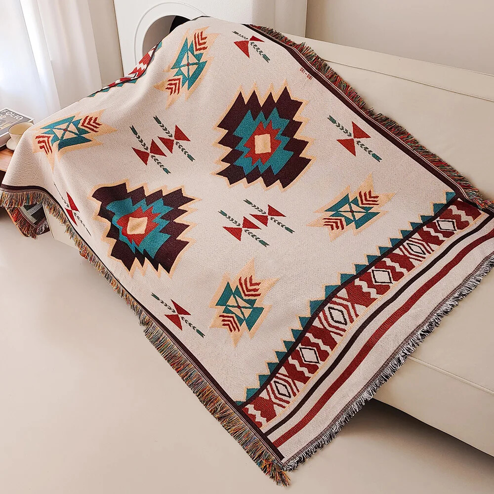Oversized Boho Aztec Blanket w - Boho Throw Blanket Fringe ulasan dan harga