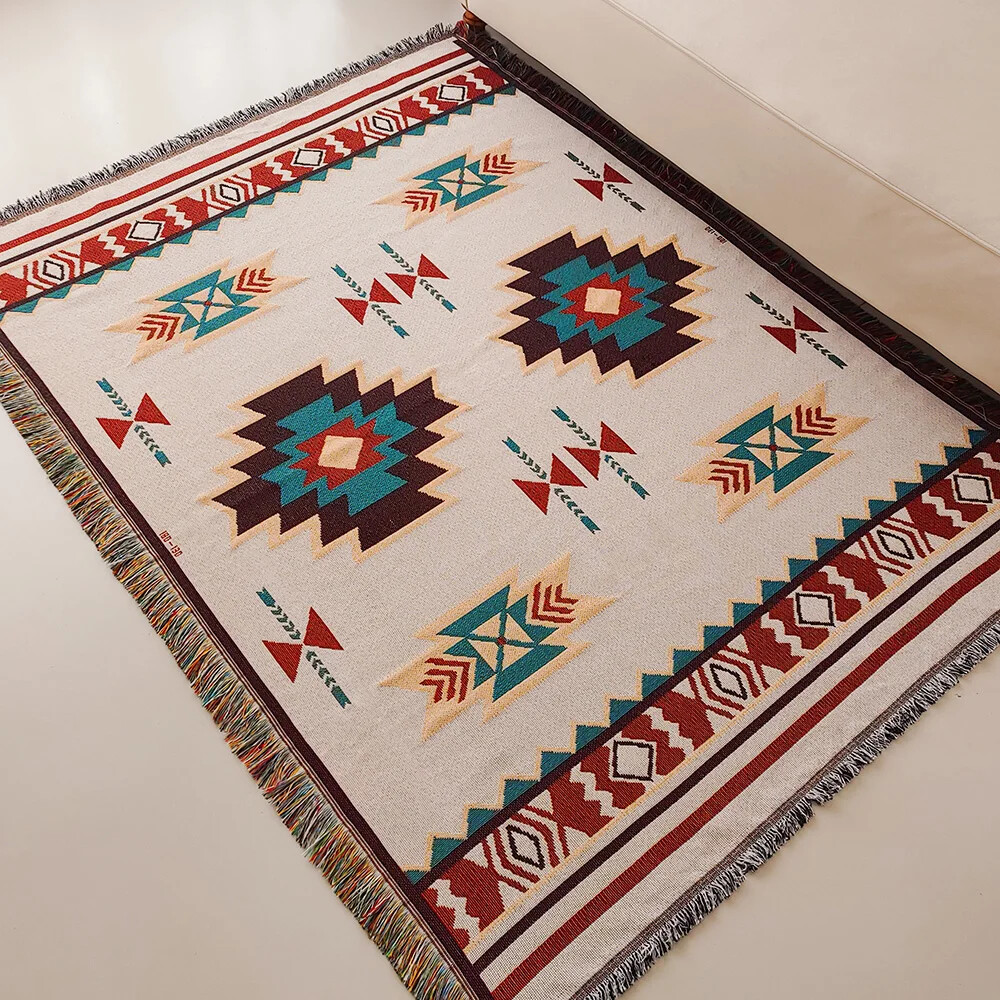 Oversized Boho Aztec Blanket w - Boho Throw Blanket Fringe ulasan dan harga