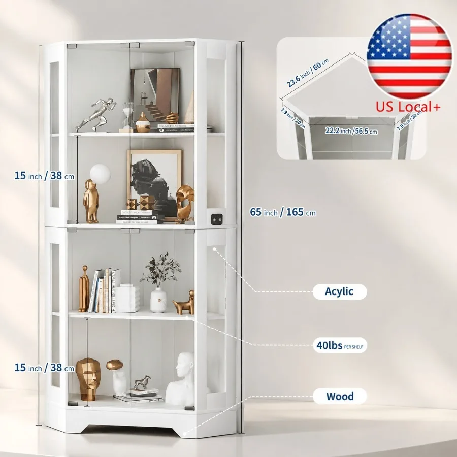 65 White Corner Collectible Cu - Storage & Organization ulasan dan harga