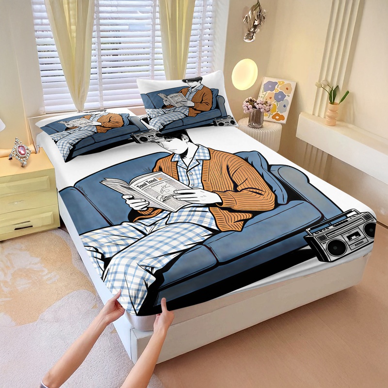 Soft Travel Prep Fitted Sheet  - Fitted Bed Sheets Deep Pocket ulasan dan harga