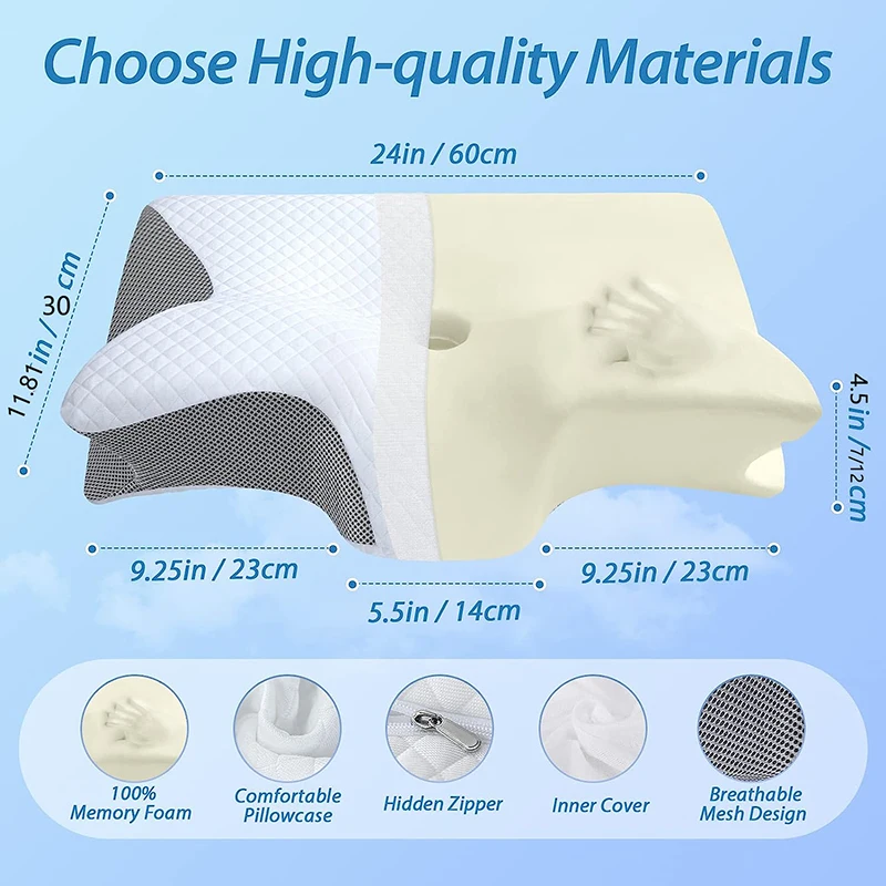 Orthopedic Contour Neck Pillow - Anti Snore Contour Pillow ulasan dan harga