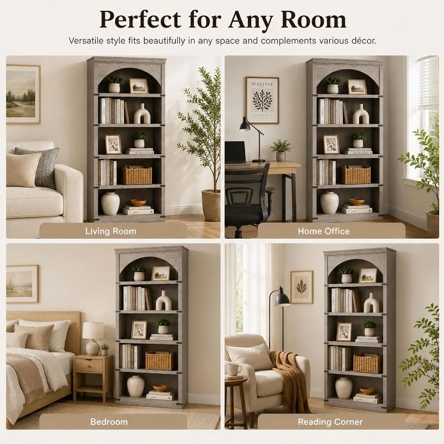 68.7 Tall Farmhouse Arched Boo - Storage & Organization ulasan dan harga