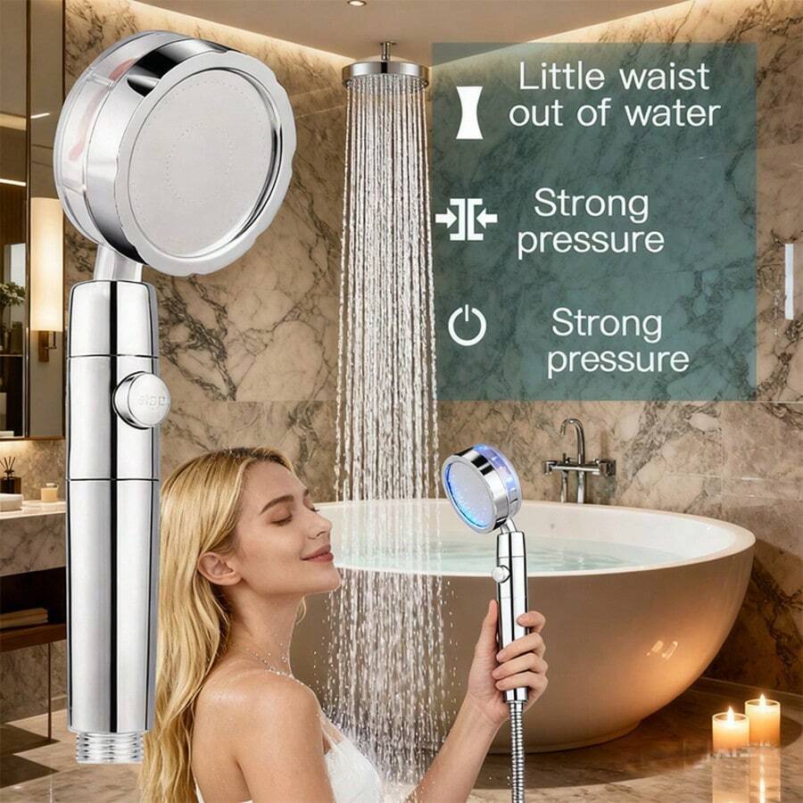 Propeller Driven Shower Head W - High Pressure Shower Head Handheld ulasan dan harga