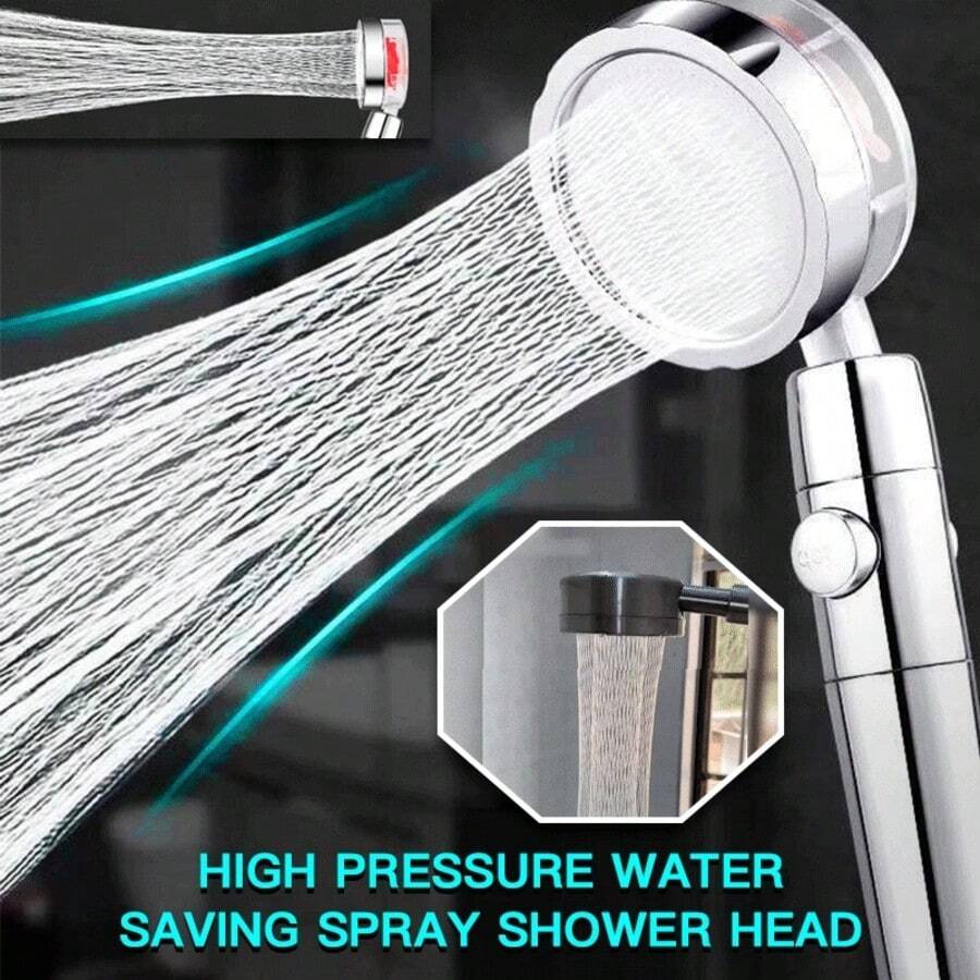 Propeller Driven Shower Head W - High Pressure Shower Head Handheld ulasan dan harga