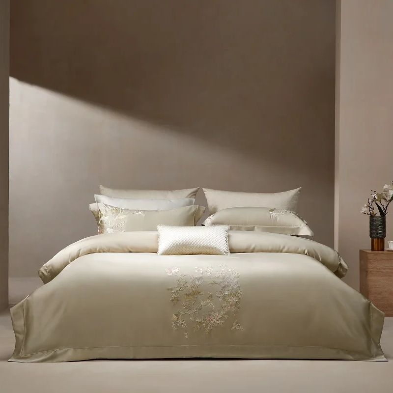 High Precision Brocade Lyocell - Aesthetic Floral Duvet Cover ulasan dan harga