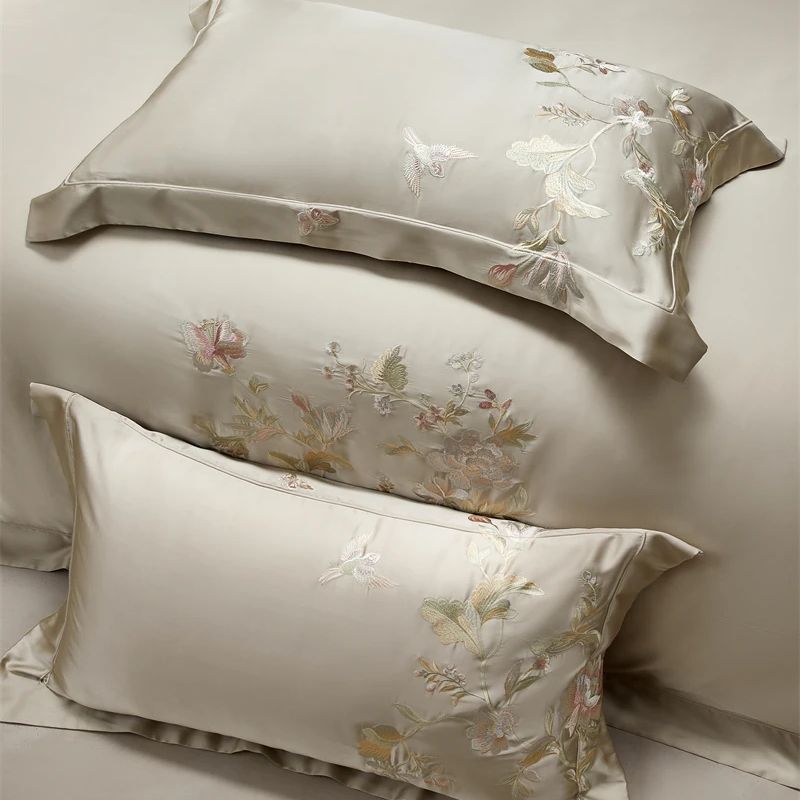 High Precision Brocade Lyocell - Aesthetic Floral Duvet Cover ulasan dan harga