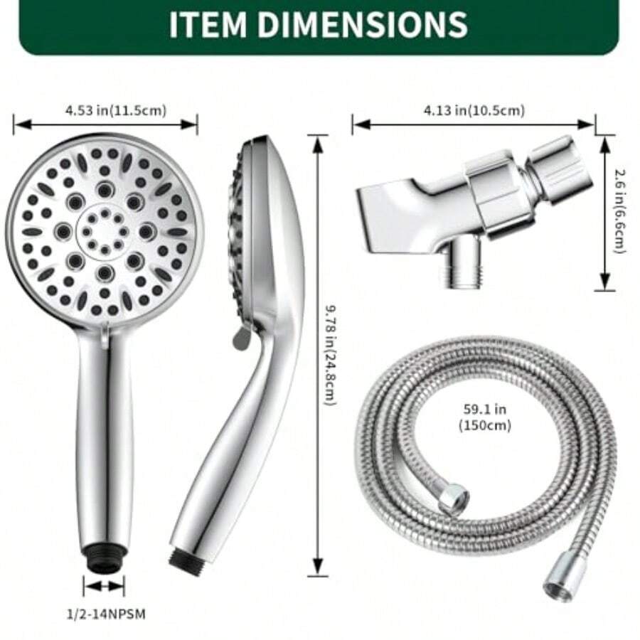 Shower Head 6 Spray Modes Hand - High Pressure Shower Head Handheld ulasan dan harga