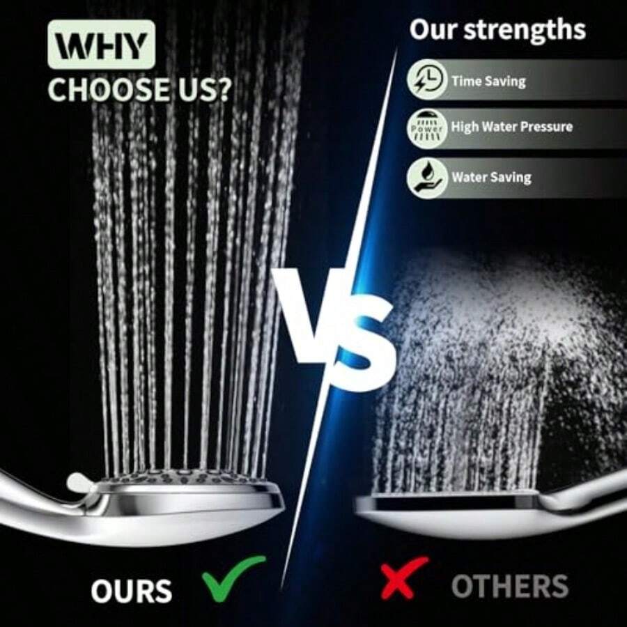 Shower Head 6 Spray Modes Hand - High Pressure Shower Head Handheld ulasan dan harga