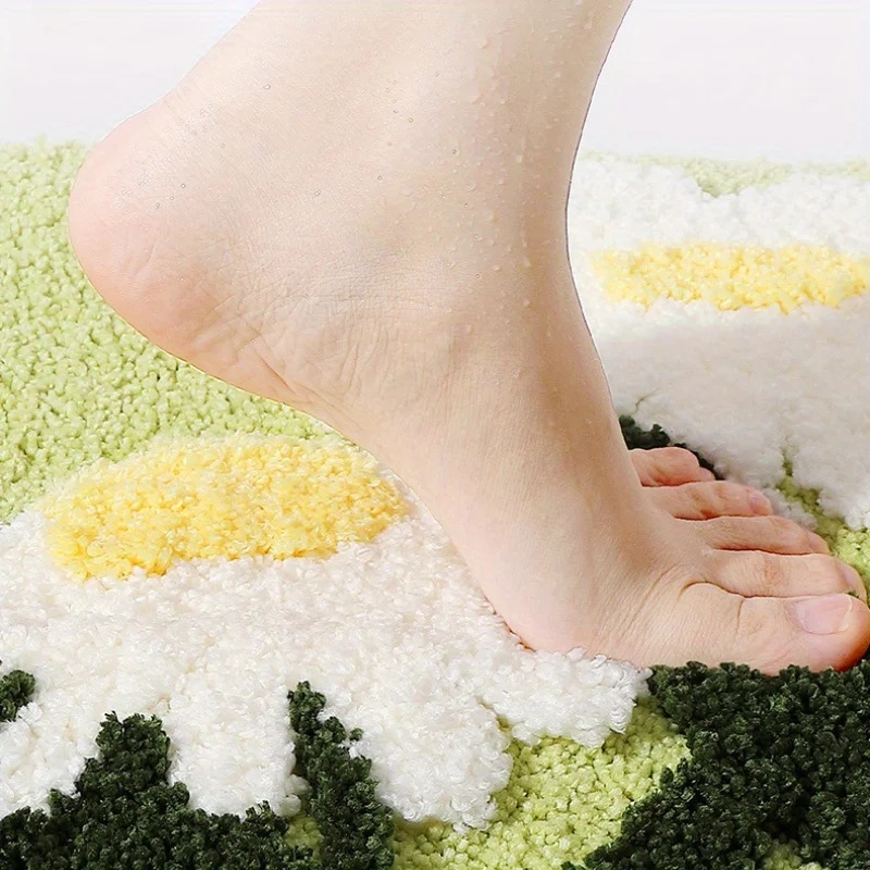 VIKAMA Non-Slip Floral Bath Ma - Quick Dry Diatomite Bath Mat ulasan dan harga